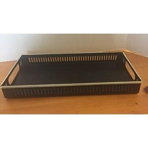 Hearth & Hand with Magnolia Small Decorative Tray Black White Metal Farmhouse